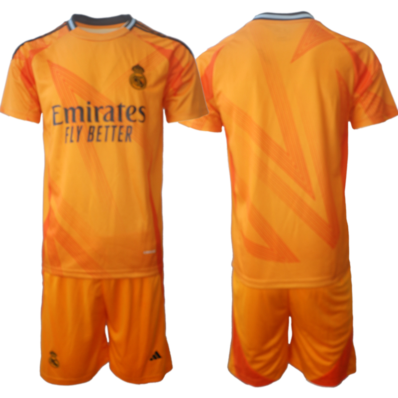Men 2024-2025 Club Real Madrid away orange blank Soccer Jersey->customized soccer jersey->Custom Jersey